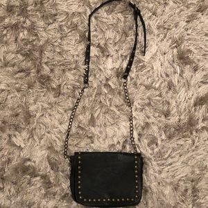 studded black crossbody bag